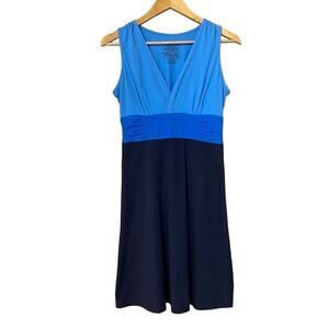 Patagonia margot organic cotton sleeveless dress blue xs
